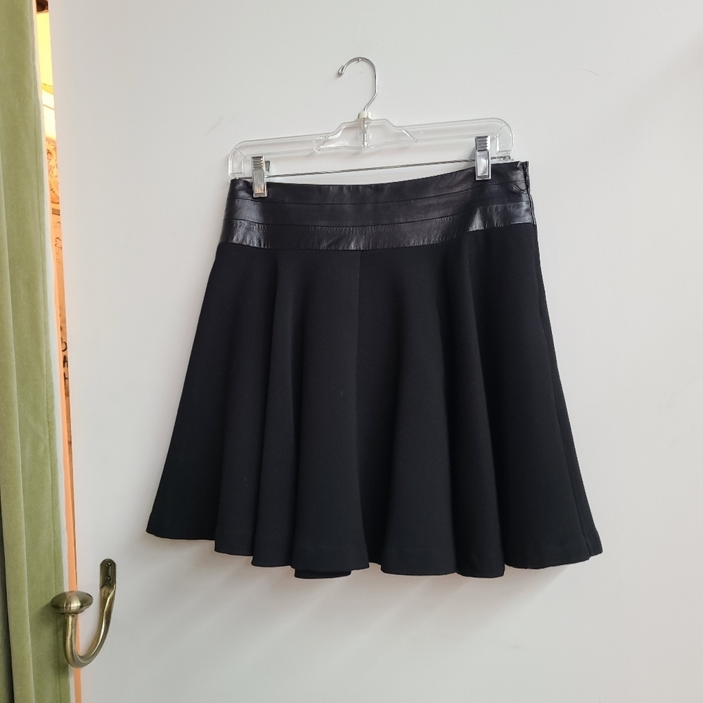 Milly Leather Skirt